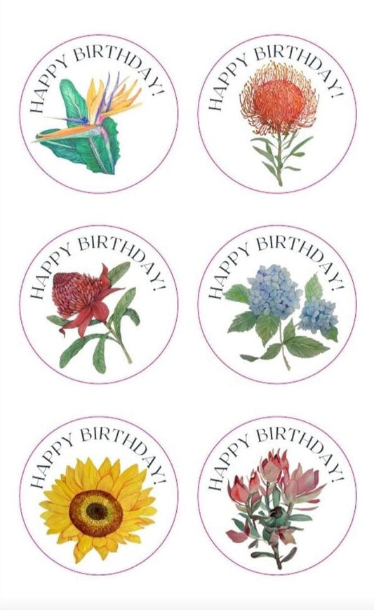 Happy Birthday Garden Collection Gift stickers