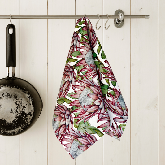 King Protea Tea Towel